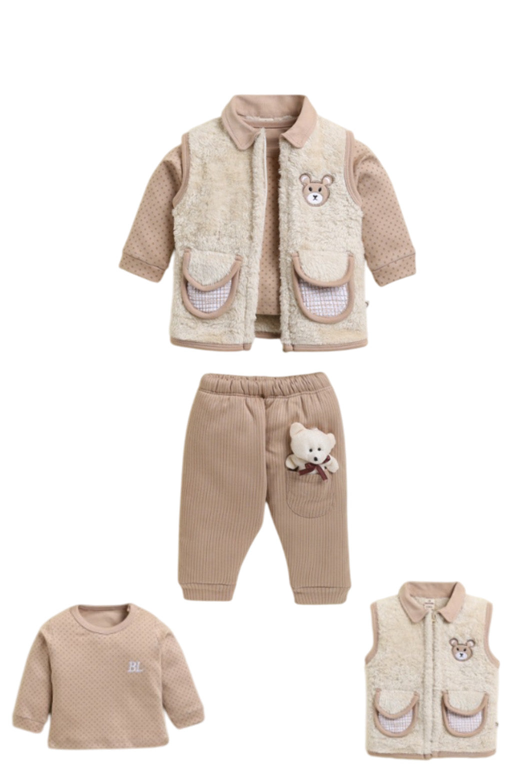 Animal Print Layette Set